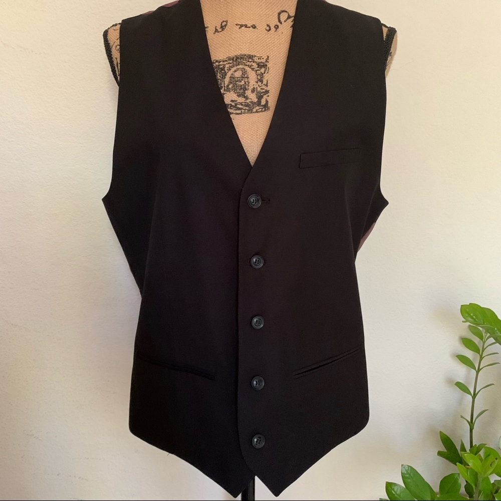 Mens Black Topman Slimfit Suit. - Picture 4 of 16